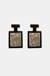 Crystal Square Shape Stud Earrings - Shah S. Sahota